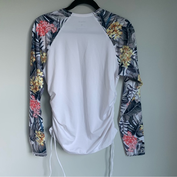 Hurley Long Sleeve Floral Surf Shirt Tee Rashguard - Picture 4 of 4